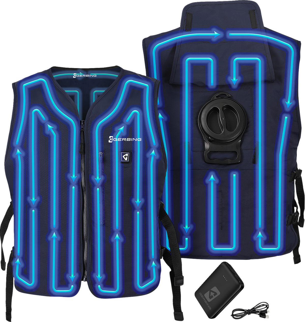 Gerbing Heated Clothing 5V Touch Button Circulatory Cooling Vest - Blue