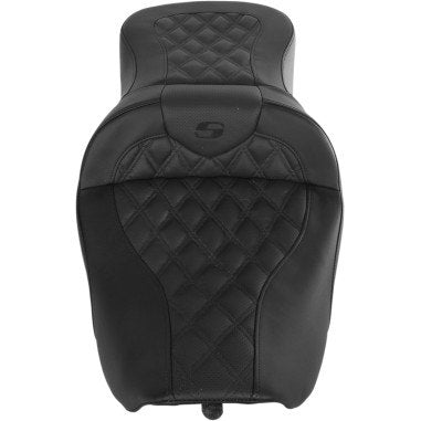 Saddlemen Black Road Sofa LS Diamond Stitch Seat Harley 97-07 FLHR & 06-07 FLHX