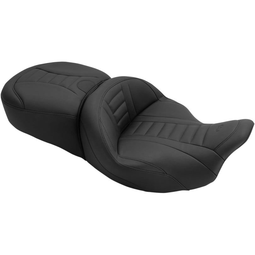 Mustang 79006 One Piece Deluxe Cushion Seat W/O Heat for 08-21 Harley FLH/T