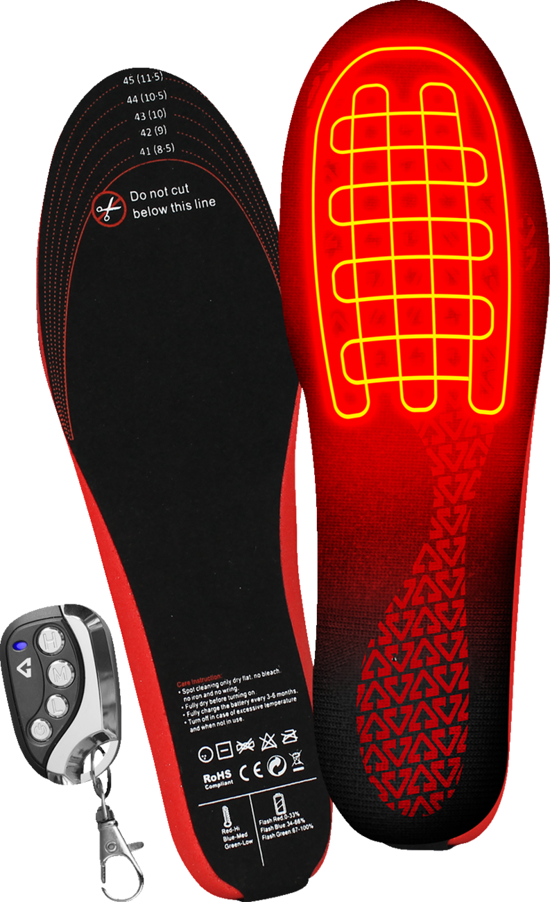 Gerbing Heated Clothing 3V Rechargeable Heated Insoles with Remote