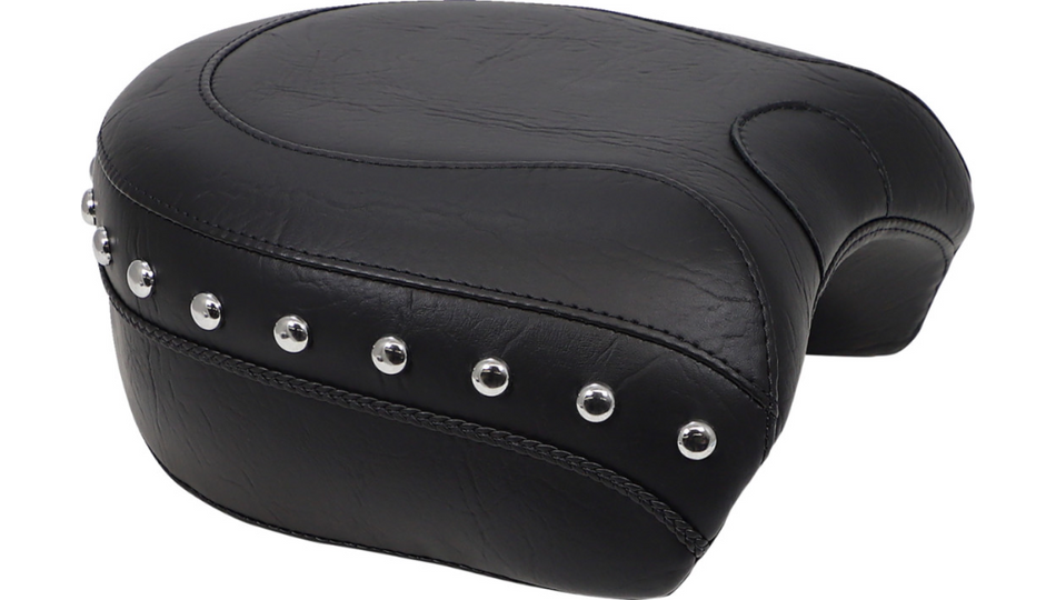 Mustang Wide Studded Recessed Rear Seat 10.5" W 4 Harley 04-21 XL W/3.3 Gal Tank