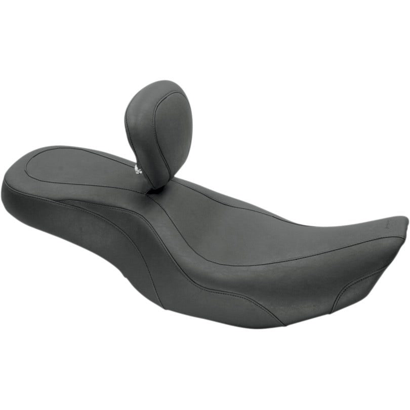 Mustang 79499 Wide Tripper Seat w/ Driver Backrest for Harley FLHX FLHR 97-07