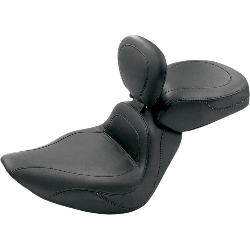 Mustang 79535 Sport Vintage Rear Seat Recessed Harley Softail 06-10 FXST 07-17 FLST