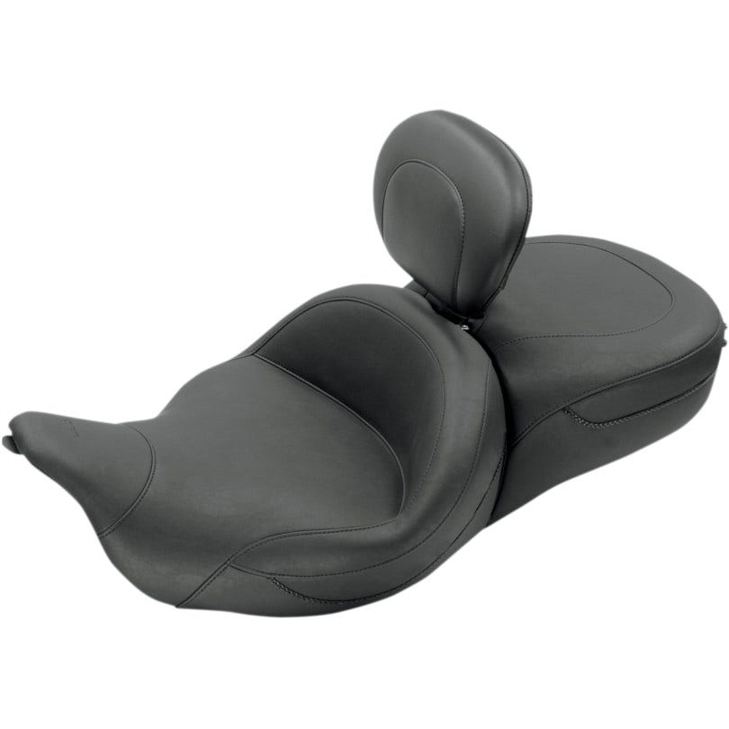 Mustang 79556 Super Vintage Touring Seat w/ Driver Backrest 08-23 Harley FLH/FLT