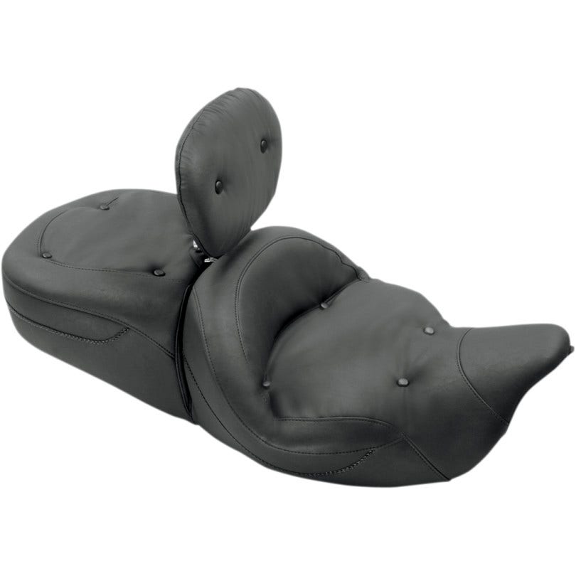 Mustang 79558 Super Regal Touring Seat w/ Driver Backrest for Harley FLH 08-23