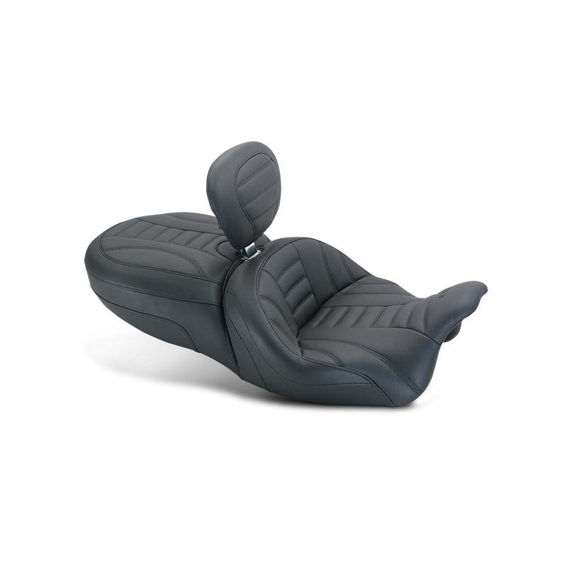 Mustang 79592 One Piece Vintage Standard Seat Driver Backrest Harley Freewheeler FLRT