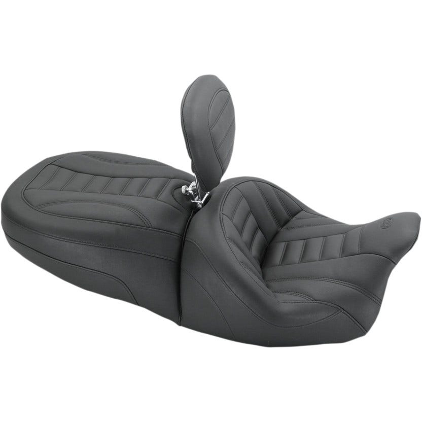 Mustang 79593 One Piece Vintage Forward Seat Driver Backrest Harley Freewheeler FLRT