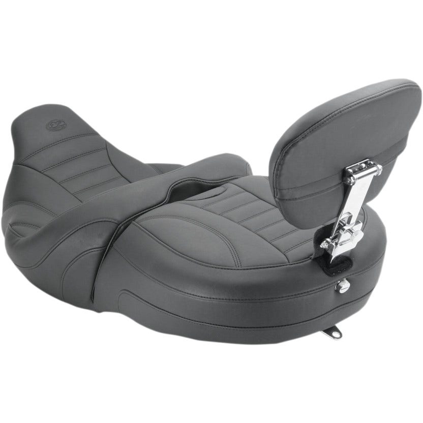 Mustang 79595 One Piece Vintage Standard Seat Driver & Passenger Backrest Harley FLRT