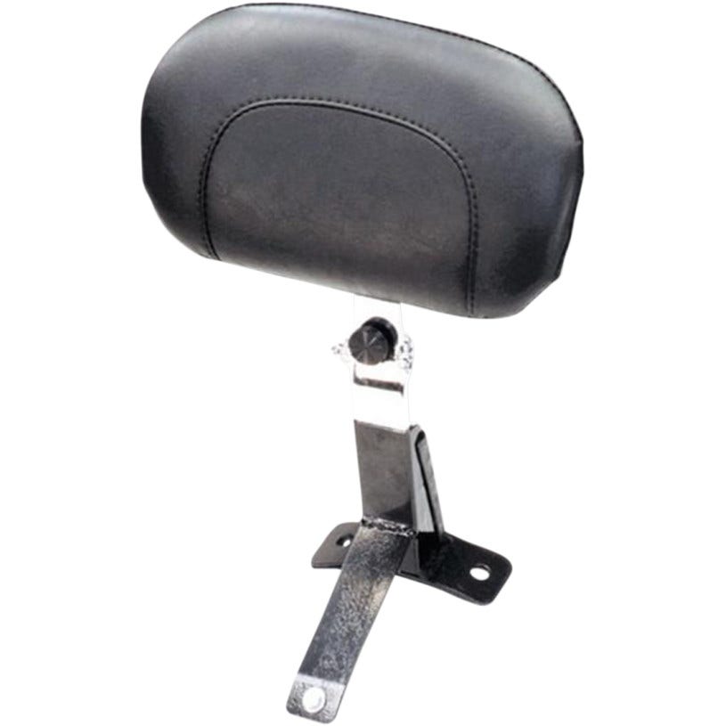 Mustang 79611 Smooth Black Studs Driver Backrest for Harley Touring 09-23 FLH/T
