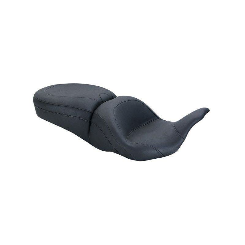 Mustang 79700 Black One Piece Lowdown 2 Up Seat 08-23 Harley Touring FLH/T 08-23