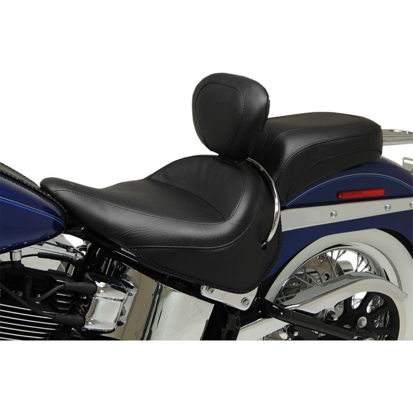 Mustang 79914 Vintage Wide Solo w/ Removable Backrest Seat Harley 05-17 Softail FLSTN