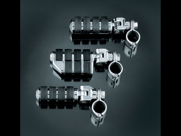 Kuryakyn Chrome Tour-Tech Cruise Clevis Mounts Large ISO Footpegs & Quick Clamps