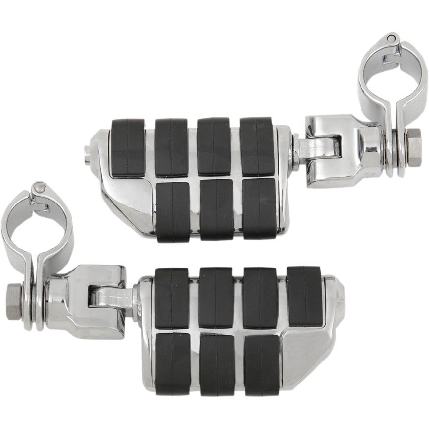 Kuryakyn Chrome Tour-Tech Cruise Clevis Mounts Dually ISO Footpegs Quick Clamps