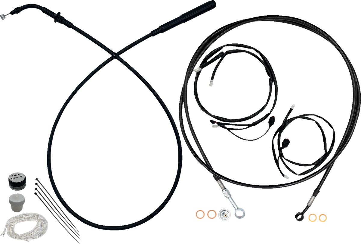 FBI EZ Install Upper Clutch Kit - Full Length for 2015-2026 H-D Touring - FLTR '15-'26 / Black / 16"