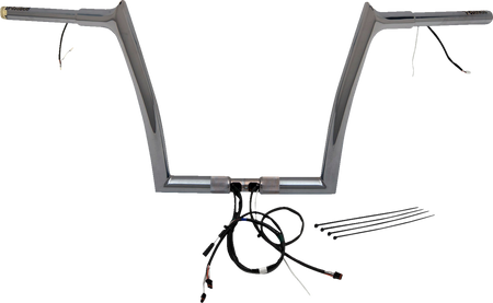 FBI Fat Baggers Wired 1-1/4" Pointed Top Handlebar Kits for 15 FLTRX/S - Chrome / 12"