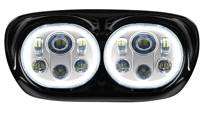 Hogworkz Harley® Road Glide Dual LED HALOMAKER Headlight '98-'13