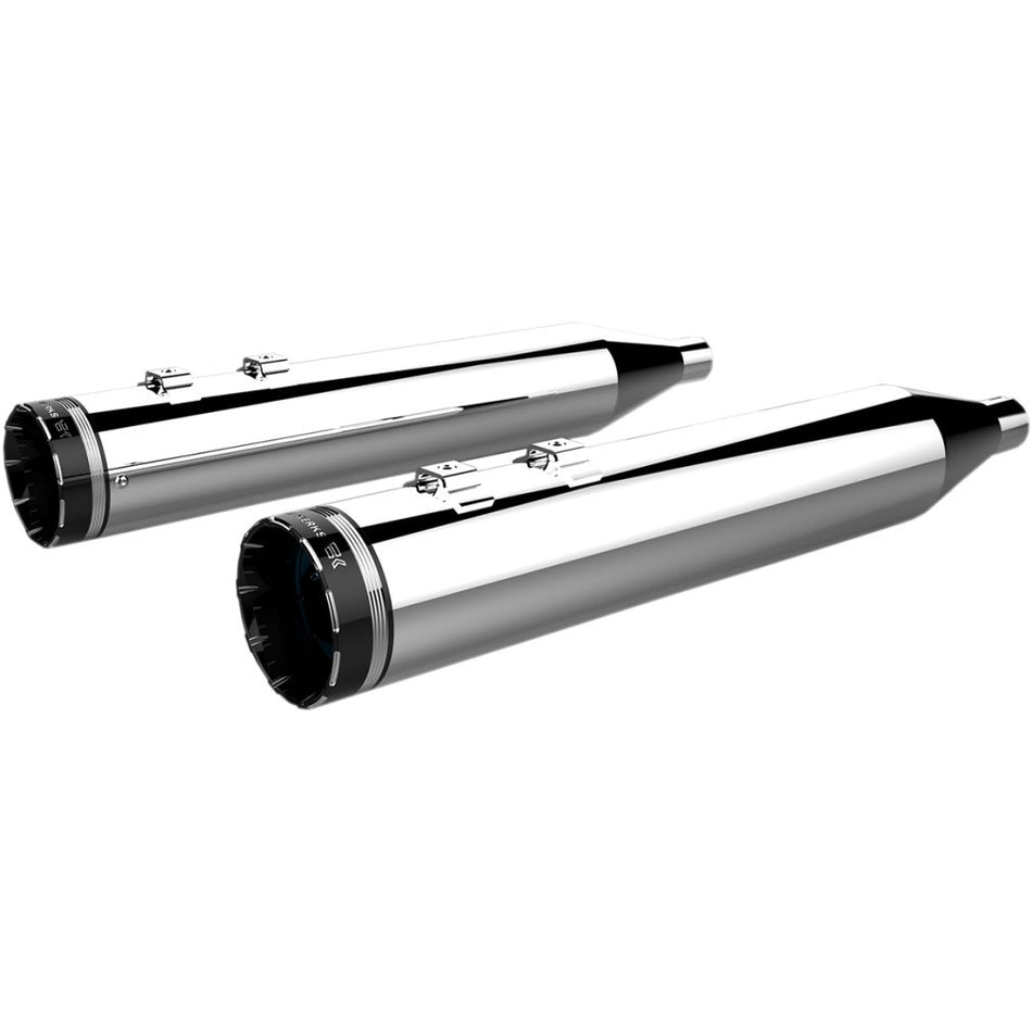 Khrome Werks 202235 4-1/2" War Hammer Mufflers Black for Indian Motorcycles