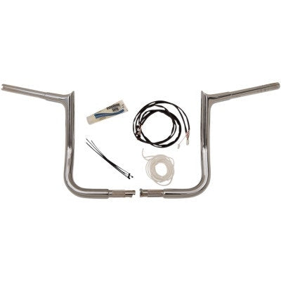 FBI Fat Baggers Chrome 12" EZ Install Pointed Handlebar Package Harley FLH 14-20