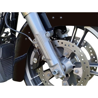 Custom Dynamics LED Front Fork Lightz Smoke Lens Chrome Harley FLH/T 14-Up