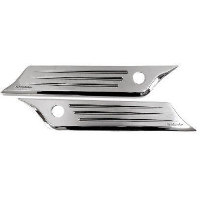 Accutronix BLC014-SBC Saddlebag Latch Cover Aluminum Chrome Harley FLH/T 14-Up