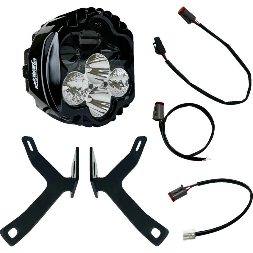 Custom Dynamics Shark Demon Headlight Kit for Road Warrior Fairing Indian Harley
