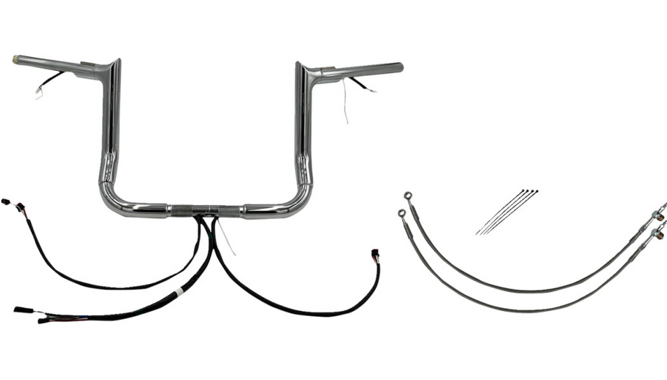 FBI  Pointed Top Plug n Play EZ 1-1/2" Handlebar Kit Harley 14-15 FLH/T