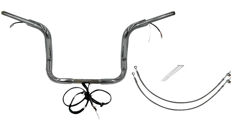 FBI Round Top Plug n Play EZ 1-1/2" Handlebar Kit Harley 14-15 FLH Touring