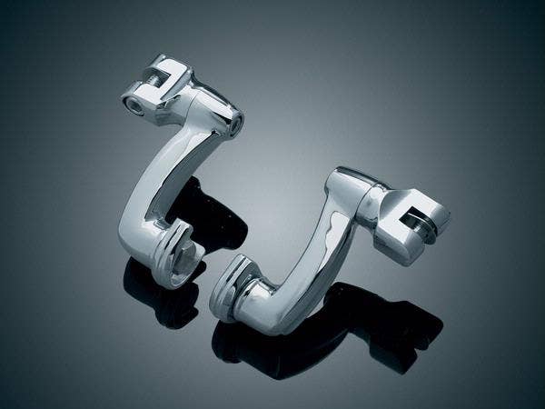 Kuryakyn Chrome Longhorn Offset Footpeg without Magnum Clamps Highway  Mounts