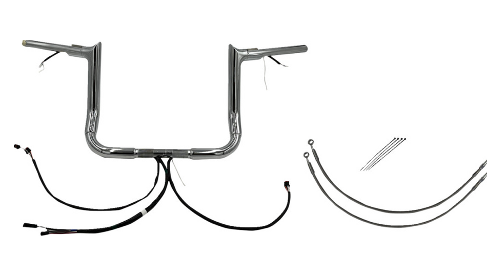 FBI Pointed Top Plug n Play EZ 1-1/2" Handlebar Kit Harley 16-20 FLH/T