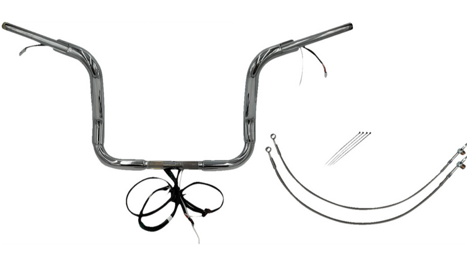 FBI Round Top Plug n Play EZ 1-1/2" Handlebar Kit Harley 16-20 FLH Touring