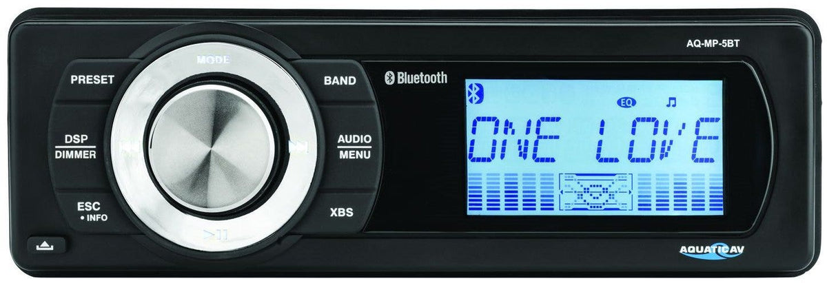 Aquatic AV 72W x 4 Bluetooth MP3 AUX Replacement Radio for Harley 98-13 AQ-MP-5BT-H