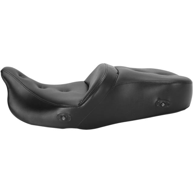 Saddlemen Black Heated Pillow Top Road Sofa Two Up Seat 08-23 Harley FL
