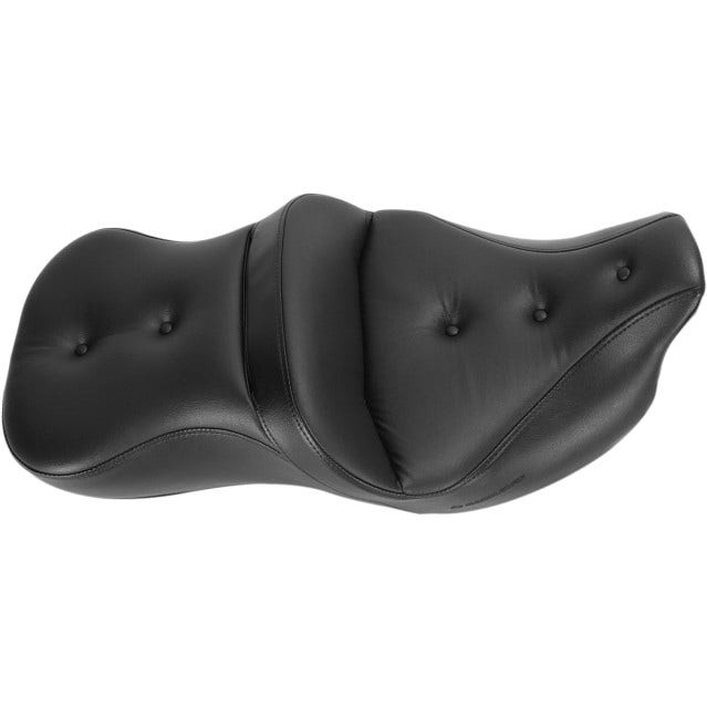 Saddlemen Black Heated Pillow Top Road Sofa Two Up Seat 08-23 Harley FL
