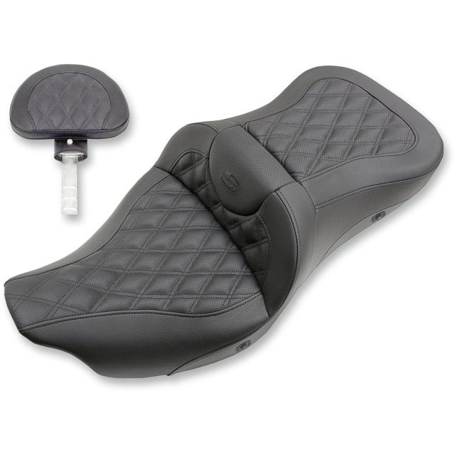 Saddlemen Extended Reach Heated Sofa LS Seat W/ Backrest 08-19 Harley FLHT