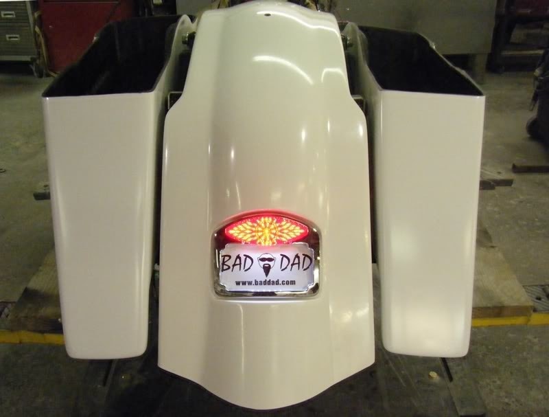 Bad Dad Raw Fiberglass Bagger All-In-One Rear Fender Harley FL Touring 97-08 80899-1