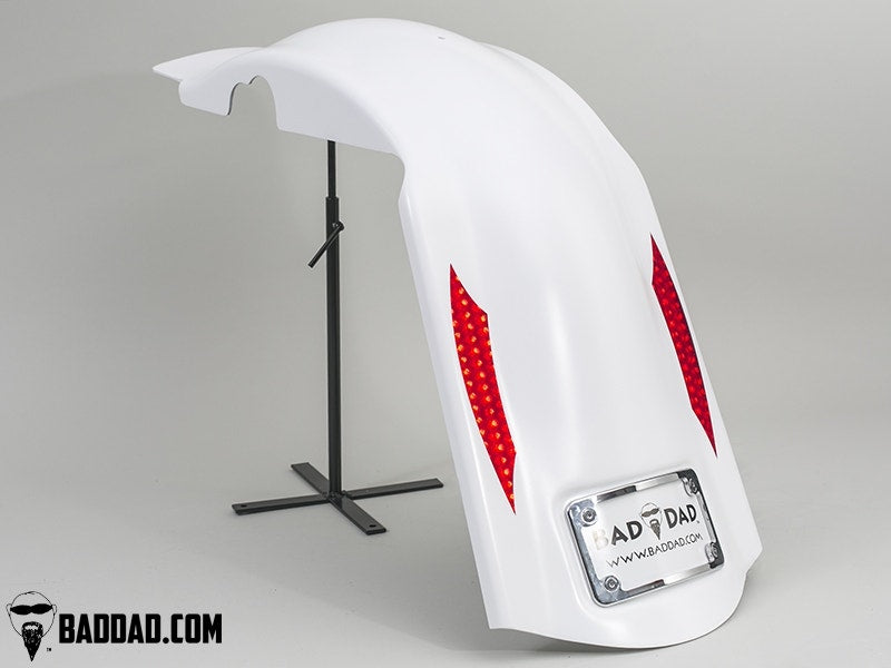 Bad Dad Raw Bagger Fender with 10" Flush Mounts Harley FL Touring 09-13 80895
