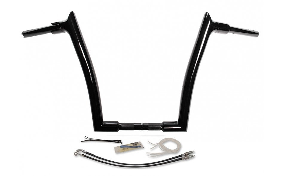 FBI Fat Baggers 1-1/2 Chrome 16" EZ Install Pointed Handlebar Cable PKG FLTR 15-20