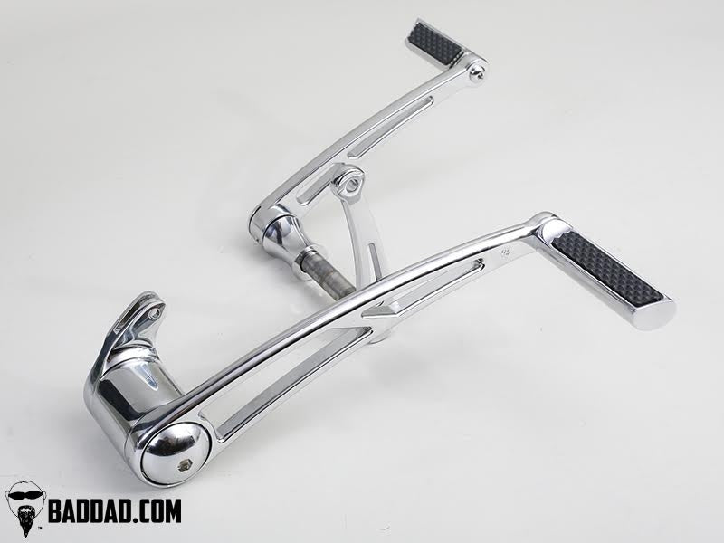 Bad Dad Chrome Forward Control Kit with Toe Shifter Harley Softail Touring 81133-2