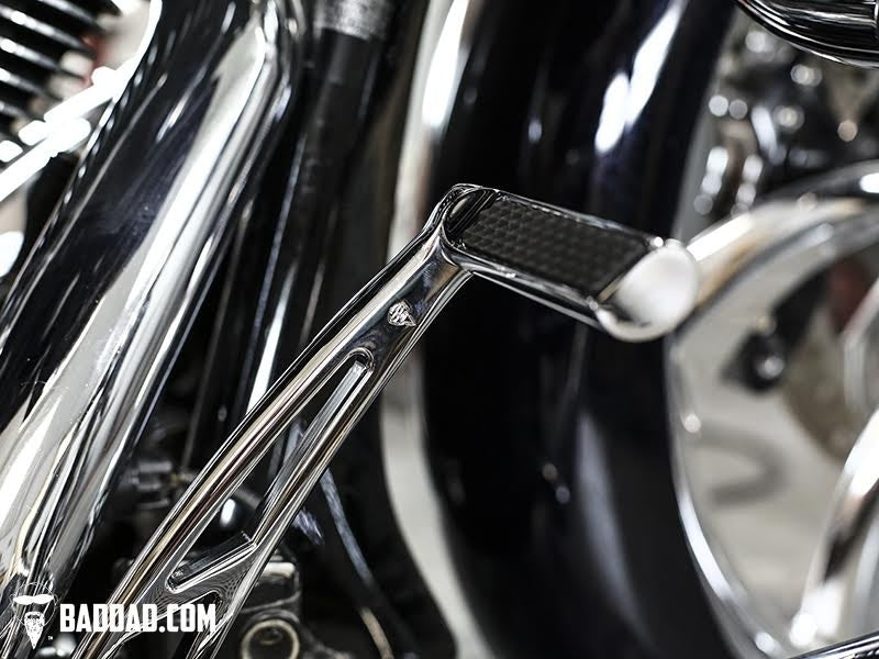 Bad Dad Chrome Forward Controls Toe Shifter 992 Floorboard Kit Harley FL 81137-2