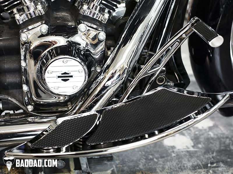 Bad Dad Chrome Forward Control Kit with Toe Shifter Harley Softail Touring 81133-2