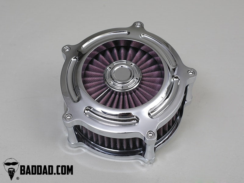 Bad Dad Chrome Classic Series Bolt-On Air Cleaner Harley Dyna 99-07
