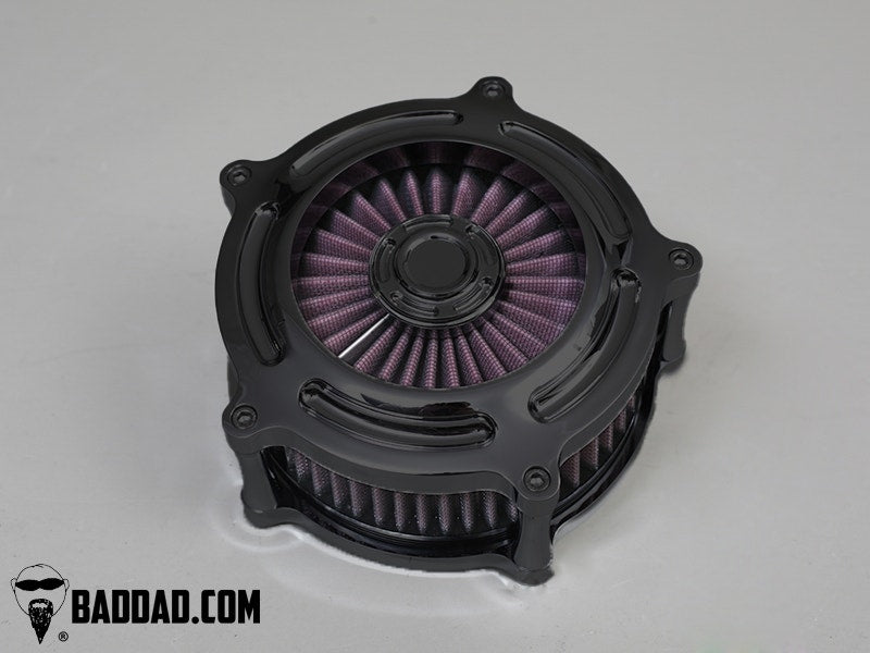 Bad Dad Black Classic Series Bolt-On Air Cleaner Harley Softail 99-17