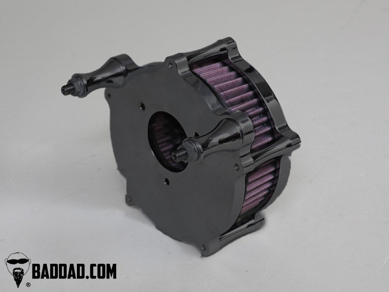 Bad Dad Black Classic Series Bolt-On Air Cleaner Harley Dyna 99-07
