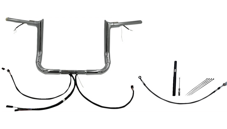 FBI Pointed Top Plug n Play EZ 1-1/2" Handlebar Kit Harley 21-23 FLH/T