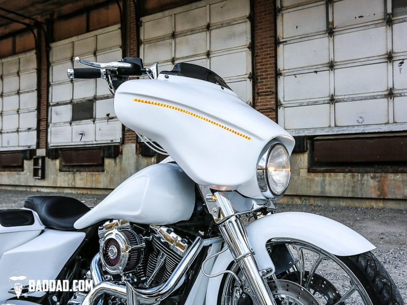 Bad Dad 900 Series Chrome Front LED Billet Turn Signals Harley Touring 81236-2