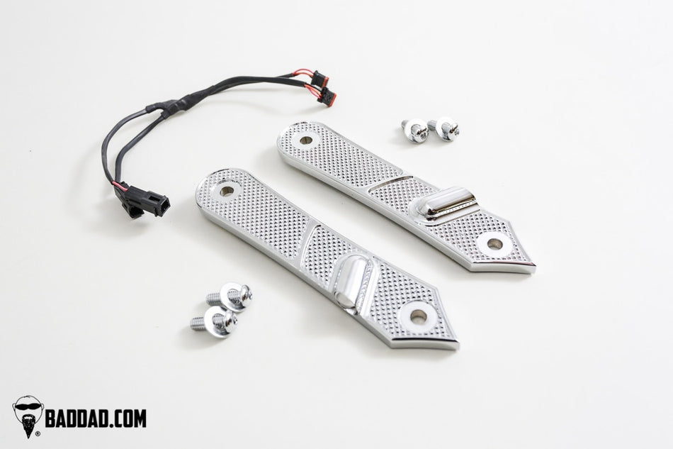 Bad Dad 900 Series Chrome Front LED Billet Turn Signals Harley Touring 81236-2