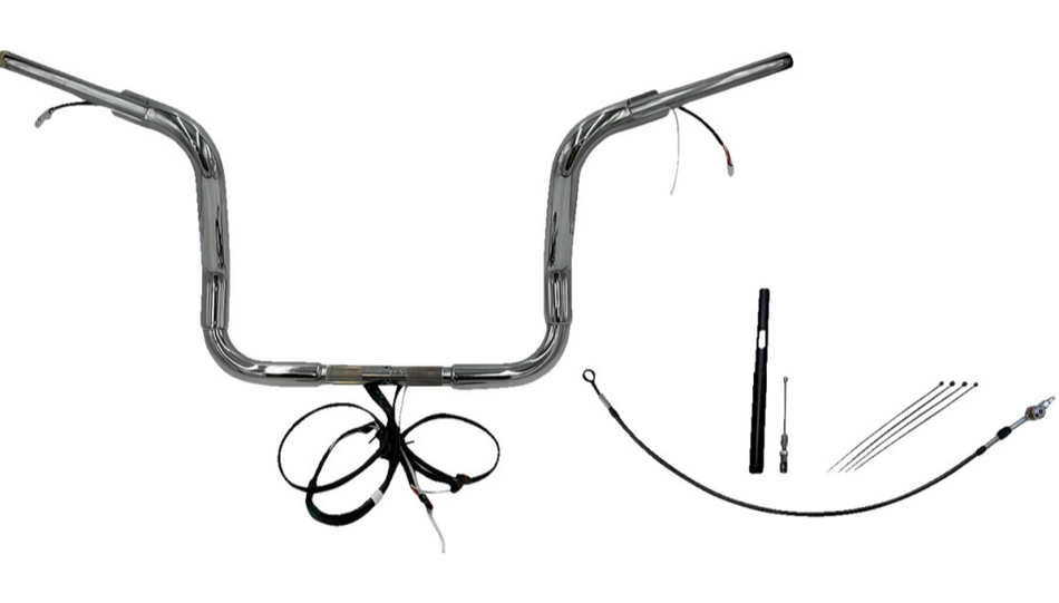 FBI Round Top Plug n Play EZ 1-1/2" Handlebar Kit Harley 21-23 FLH Touring