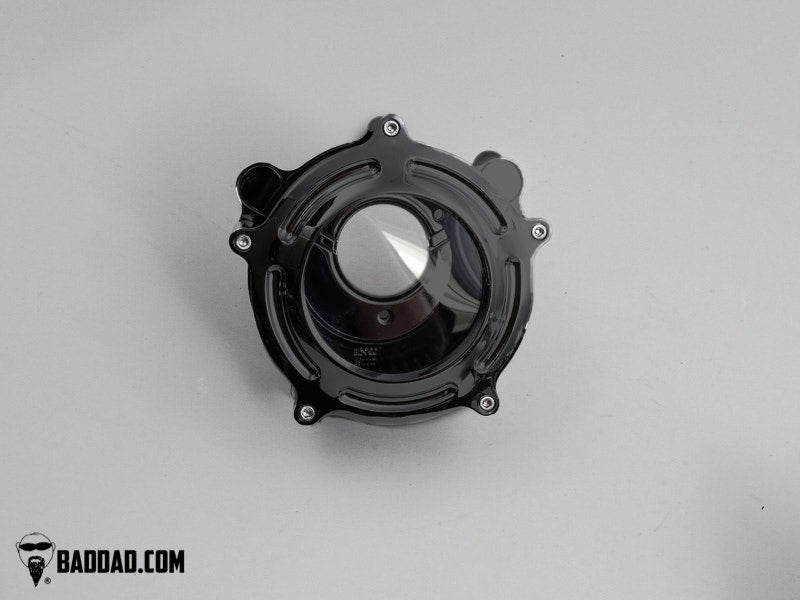 Bad Dad Black C2 Classic Series Bolt-On Clear Air Cleaner Harley Dyna 99-07