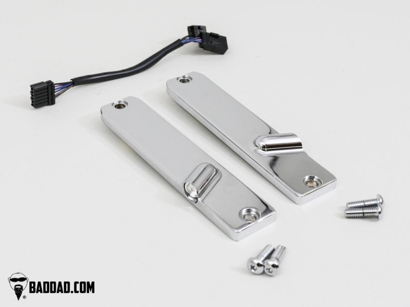 Bad Dad 900 Series Chrome Front LED Billet Turn Signals Harley FLS Softail