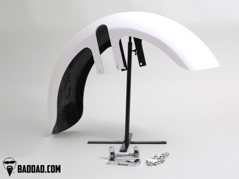Bad Dad Raw 180mm Wrap Front Fender 21" Wide Tire Harley FLH/T 86-20